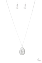 Load image into Gallery viewer, Gleaming Gardens White Cat&#39;s Eye Necklace Paparazzi Accessories