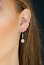 Load image into Gallery viewer, Gleaming Gardens White Cat&#39;s Eye Necklace Paparazzi Accessories