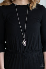 Load image into Gallery viewer, Flight Path - White Stone Feather Necklace Paparazzi Accessories