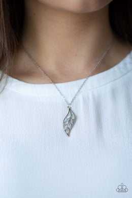 Let Stem Talk White Cat's Eye Necklace Paparazzi Accessories