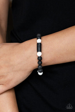 Just Chillax White Lava Bead Urban Bracelet Paparazzi Accessories