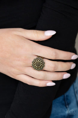 Desert Sunflower Brass Ring Paparazzi Accessories