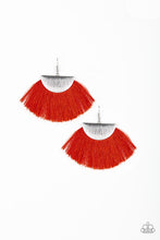 Load image into Gallery viewer, Fox Trap Red Fringe Earring Paparazzi Accessories