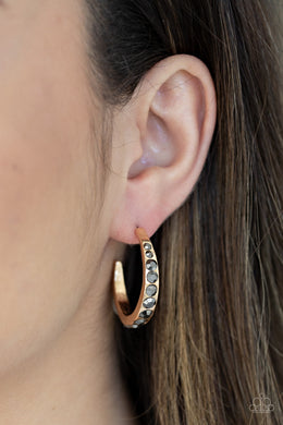 Welcome To Glam Town Gold Hoop Earring Paparazzi Accessories