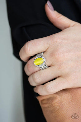 Laguna Luxury Yellow Moonstone Ring Paparazzi Accessories