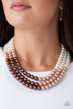 Load image into Gallery viewer, Times Square Starlet Brown Pearl Necklace Paparazzi Accessories