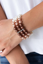 Load image into Gallery viewer, Central Park Celebrity Brown Pearl Bracelet Paparazzi Accessories