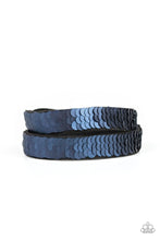 Load image into Gallery viewer, Under The Sequins Blue Double Wrap Bracelet Paparazzi Accessories