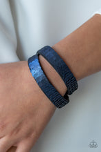 Load image into Gallery viewer, Under The Sequins Blue Double Wrap Bracelet Paparazzi Accessories
