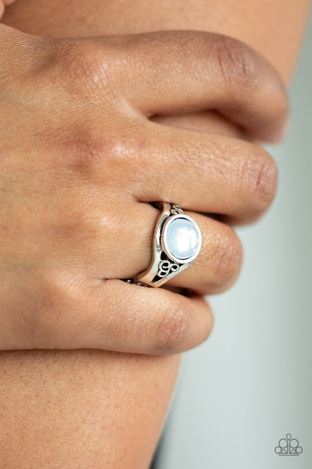 It Just Goes to Glow White Opal Ring Paparazzi Accessories