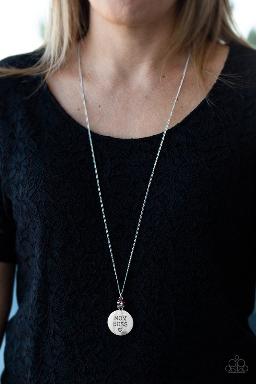Mom Boss Pink Necklace Paparazzi Accessories