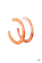Load image into Gallery viewer, Haute Tamale Copper Acrylic Hoop Earrings Paparazzi Accessories