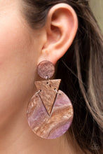 Load image into Gallery viewer, Head Under Watercolors Brown Acrylic Earrings Paparazzi Accessories