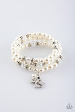 Load image into Gallery viewer, Mom Wow White Pearl Bracelet Paparazzi Accessories