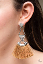 Load image into Gallery viewer, Puma Prowl Brown Fringe Earring Paparazzi Accessories