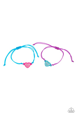 Heart w/ Rhinestone Starlet Shimmer Bracelet Paparazzi Accessories