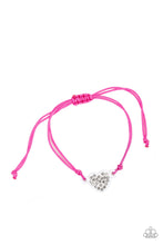 Load image into Gallery viewer, Heart w/ Rhinestone Starlet Shimmer Bracelet Paparazzi Accessories
