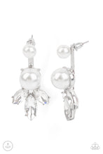 Load image into Gallery viewer, Extra Elite - White Pearl Jacket Earrings Paparazzi Accessories