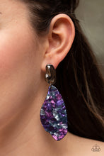 Load image into Gallery viewer, Fish Out of Water Purple Acrylic Earring Paparazzi Accessories