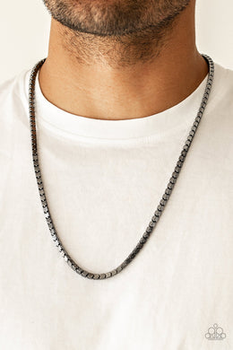 Boxed In Black Gunmetal Necklace Paparazzi Accessories