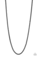 Load image into Gallery viewer, First Rule of Fight Club Black Gunmetal Necklace Paparazzi Accessories