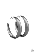 Load image into Gallery viewer, Hoops!  I Did It Again Gunmetal Hoop Earring Paparazzi Accessories