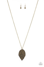Load image into Gallery viewer, Natural Re-Leaf Brass Necklace Paparazzi Accessories