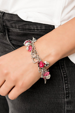 Completely Innocent Pink Charm Bracelet Paparazzi Accessories
