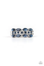 Load image into Gallery viewer, Distractingly Demure Blue Rhinestone Ring Paparazzi Accessories