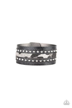 Load image into Gallery viewer, Born to be WILDCAT Silver Leather Urban Wrap Bracelet Paparazzi Accessories