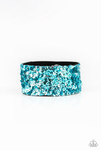 Load image into Gallery viewer, Starry Sequins Blue Leather Wrap Bracelet Paparazzi Accessories