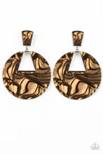 Load image into Gallery viewer, Let HEIR rip! Brown Acrylic Earring Paparazzi Accessories