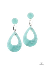 Load image into Gallery viewer, Beach Oasis Blue Acrylic Earrings Paparazzi Accessories