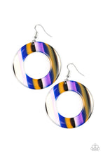 Load image into Gallery viewer, In Retrospect Blue Acrylic Earring Paparazzi Accessories