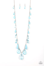 Load image into Gallery viewer, Glow and Steady Wins The Race Blue Necklace Paparazzi Accessories