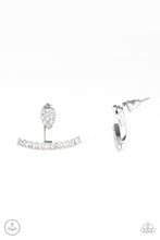 Load image into Gallery viewer, Glowing Glimmer - White Earrings Paparazzi Accessories
