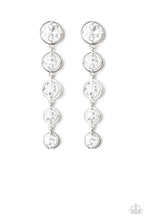 Load image into Gallery viewer, Drippin In Starlight White Earrings Paparazzi Accessories