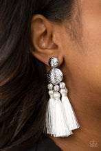 Load image into Gallery viewer, Taj Mahal Tourist White Fringe Earring Paparazzi Accessories