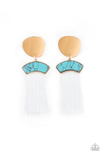 Load image into Gallery viewer, Insta Inca Blue Fringe Earring Paparazzi Accessories
