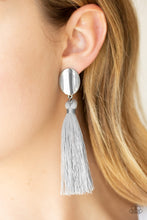 Load image into Gallery viewer, Va Va Plume Silver Fringe Earring Paparazzi Accessories