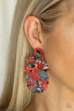 Load image into Gallery viewer, In The Haute Seat Orange Acrylic Earring Paparazzi Accessories