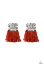 Load image into Gallery viewer, Plume Bloom Orange Earring Paparazzi Accessories