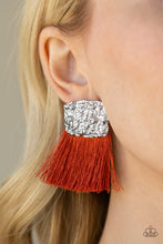 Load image into Gallery viewer, Plume Bloom Orange Earring Paparazzi Accessories
