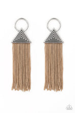 Load image into Gallery viewer, Oh My Giza Brown Fringe Post Earrings Paparazzi Accessories