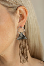 Load image into Gallery viewer, Oh My Giza Brown Fringe Post Earrings Paparazzi Accessories