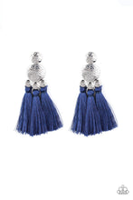 Load image into Gallery viewer, Taj Mahal Tourist Blue Fringe Earring Paparazzi Accessories