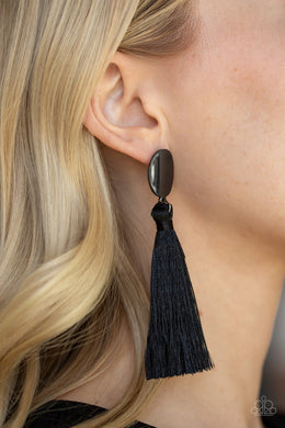 Va Va Plume Black Earring Paparazzi Accessories