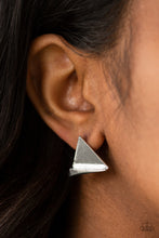 Load image into Gallery viewer, Die TRI-ing - Silver Post Earrings Paparazzi Accessories