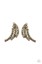 Load image into Gallery viewer, Wing Bling Brass Earrings Paparazzi Accessories