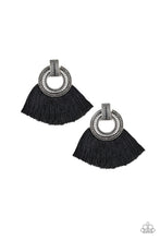 Load image into Gallery viewer, I am Spartacus Black Fringe Earring Paparazzi Accessories